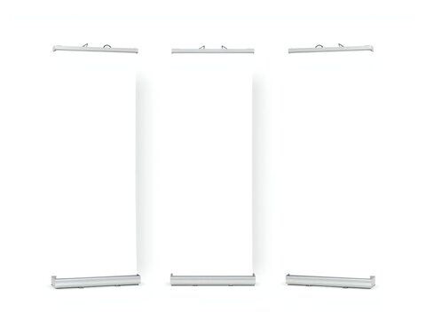 Set of metal brackets and clips
