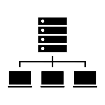 Laptop icon vector. System administrator illustration sign. pc symbol. Devops logo.