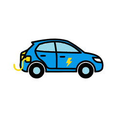 Fototapeta premium Electric car being charged.