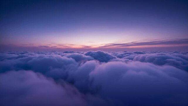 Sunrise over a Sea of Clouds at Dawn Creating a Breathtaking Atmospheric Landscape