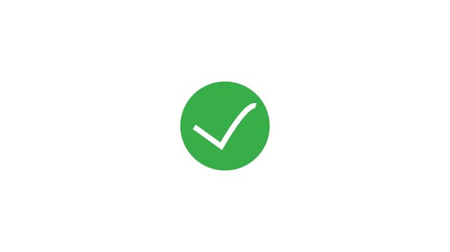 Check mark , tick mark ,icon with loading bar icon animated.indicating successful completion of task