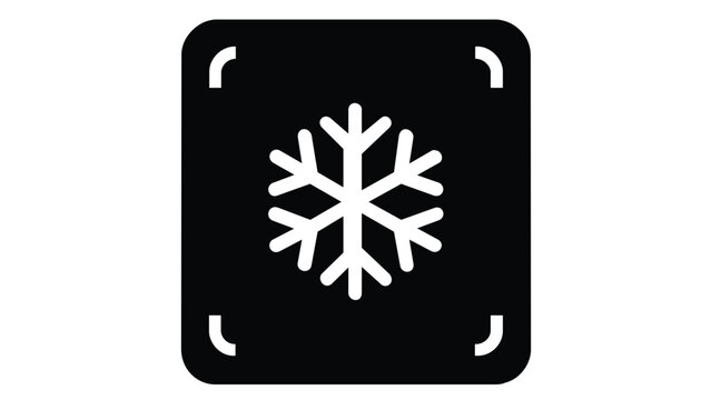 Cold Storage Vault Vector Icon Illustration Featuring a Snowflake Symbol on a Secure Door, Representing Cryptocurrency Security, Offline Digital Asset Protection, and Secure Data Storage Solutions.