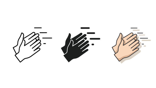 Vector hand gestures icon set illustration - Blue icon set - Modern style icon  - Glyph and solid icon set - Icon vector