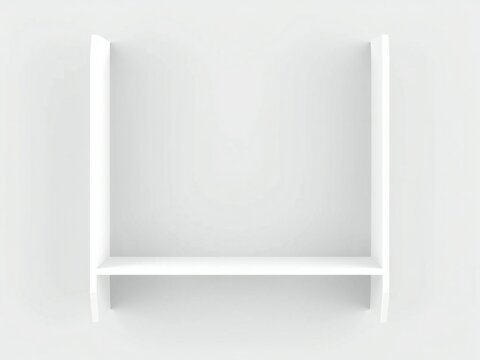 Minimalist white wall shelf
