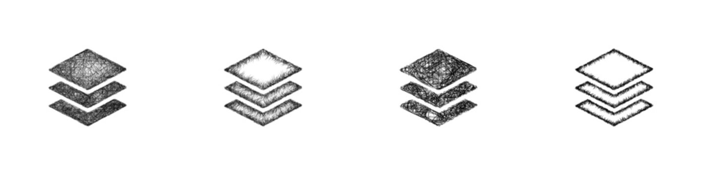 Sketch technology logo design set
