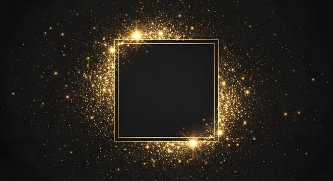 Glowing stars form a square pattern against a cosmic background