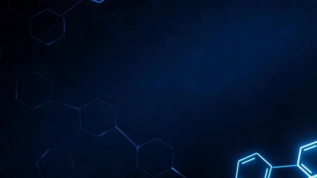 Glowing molecular structure, seamless loop