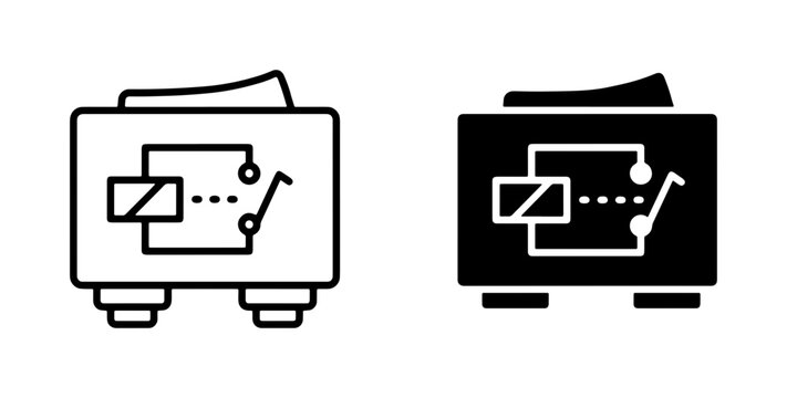 Electrical Switch Icons, Circuit Breaker Symbols, Power Control Elements, Technology Interface Graphics