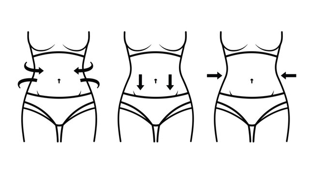 Vector underwear icon set showing fit and adjustment - Blue icon set - Modern style icon  - Glyph and solid icon set - Icon vector