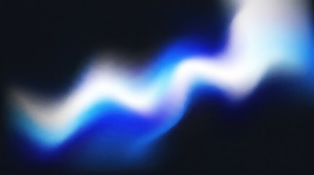 A seamless motion loop of abstract light rays and blue energy waves creates a glowing aurora texture across a dark space backdrop