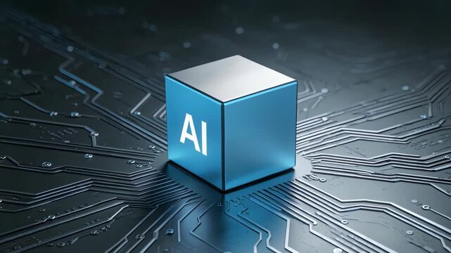 AI cube on circuit board
