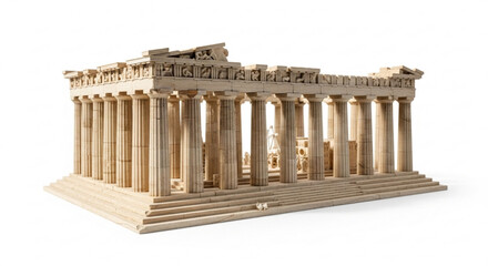 Obraz premium Architectural model of the parthenon temple