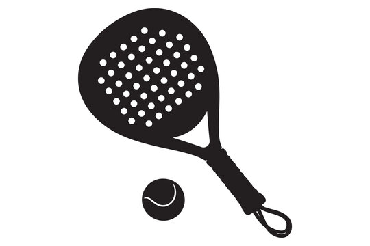 paddle racket on white background