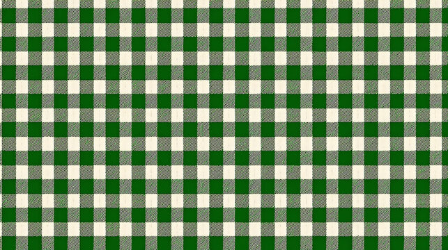 Classic Green Gingham Pattern