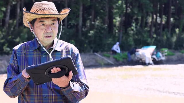 タブレットで管理するスマート農業