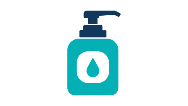 Minimalist liquid soap dispenser vector icon with editable stroke, hand-drawn bathroom pump bottle illustration for hygiene and skincare branding, clean line art scalable graphic design element.