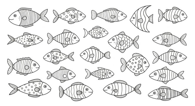 School of Fish Swimming Together.