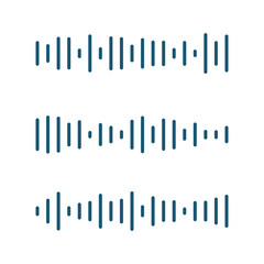 Obraz premium Modern Soundwave Icons Pack – Music and Audio Signal Symbols