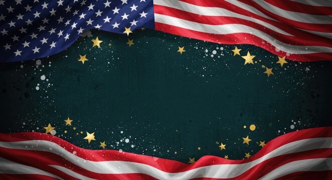 Independence day usa flag with stars patriotic american holiday background