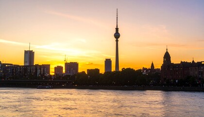 Obraz premium Berlin Skyline Sunset View.