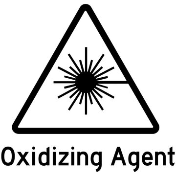 Oxidizing agent hazard sign icon isolated on transparent background svg png
