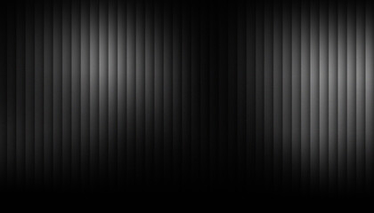 Naklejka premium Monochrome abstract metallic dark background with noise with vertical rib lines.