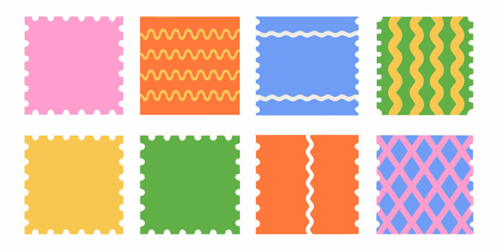 colorful ticket stubs with various patterns high quality