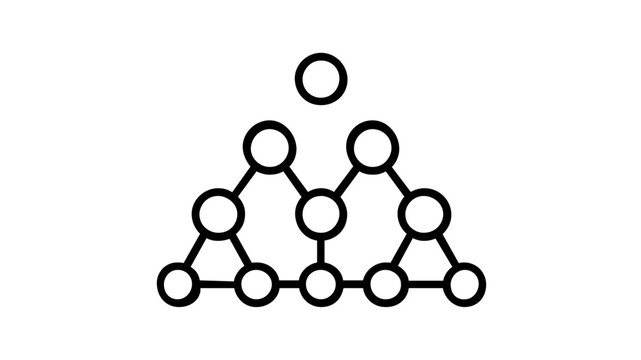 Edge Computing Network Node Vector Icon Illustration, Minimalist Hierarchical Data Structure and Cloud Connectivity Diagram for DevOps and Technology Infrastructure Visualization