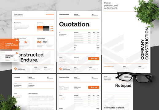 Orange Grey Construction Brand Guidelines