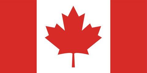 Obraz premium A realistic 3d illustration of the national flag of Canada with a red maple leaf waving in the wind as a symbol of country