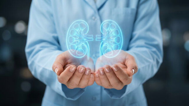 Cancer risk factor. cancer risk factor kidney hologram doctor hand health. Oncology patient consultation. health care diagnosis, disease prevention treatment, medicine information, danger