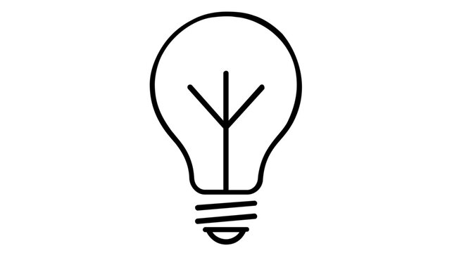 Explainable AI vector icon illustration featuring a minimalist lightbulb with a branching decision tree inside, symbolizing transparency, logic, and clear machine learning insights.