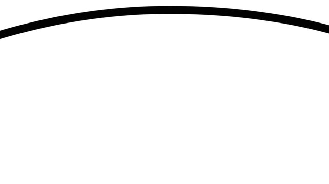 Minimalist vector illustration of a clean black curved line arc, symbolizing a bridge, connection, or horizon for SRE culture, system reliability, and business operations concepts on white.