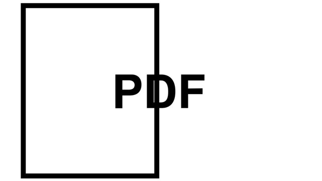Minimalist PDF File Document Vector Icon Illustration, Featuring a Clean Black Line Art Design for Digital File Management, Business Office Documentation, and Scalable Web Interface Graphics.