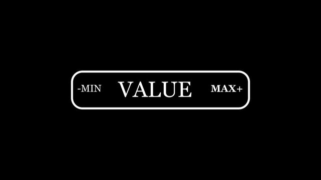Business virtual progress bar, representing value growth, quality control, business development, and increasing benefits of products and services.