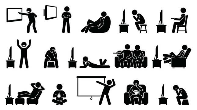 Diverse stick figure icons depicting people engaging in various activities