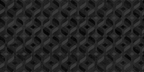 Black geometric seamless pattern. Hexagon background © Vidal