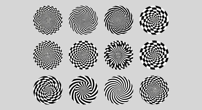Optical Illusion Swirl Patterns
