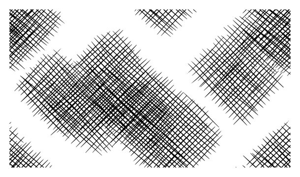 Abstract pattern of hand drawn cross hatching textures and diagonal lines