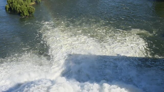 Hydro power water discharge from albury, australia, dam outlet