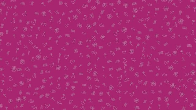 Pink background with various white icons is versatile for web design, social media graphics, and digital presentations needing a minimalist touch.
