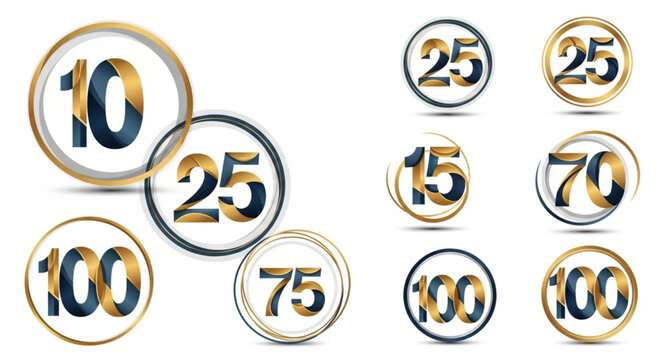 Numbers on Round Badges.