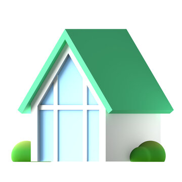 Glass House 3D Icon