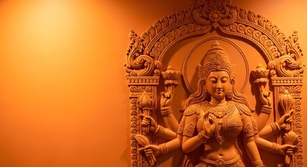 Fototapeta premium Independence day india freedom celebration hindu lord vishnu idol statue