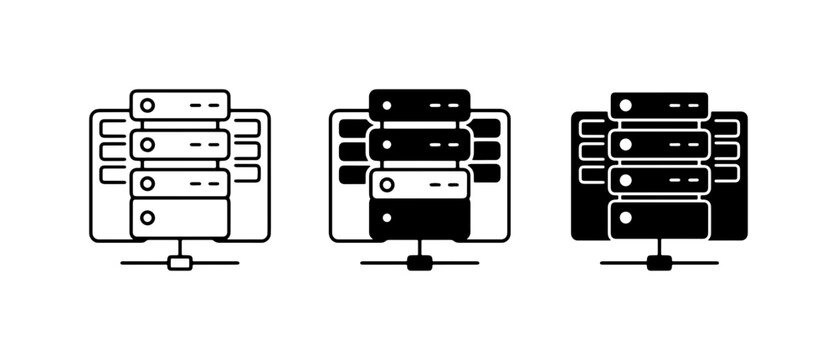 Server Rack Icons, Data Center Equipment, Network Storage Systems, Technology Infrastructure, Cloud Computing Hardware, Digital Storage Solutions, IT Hardware Icons