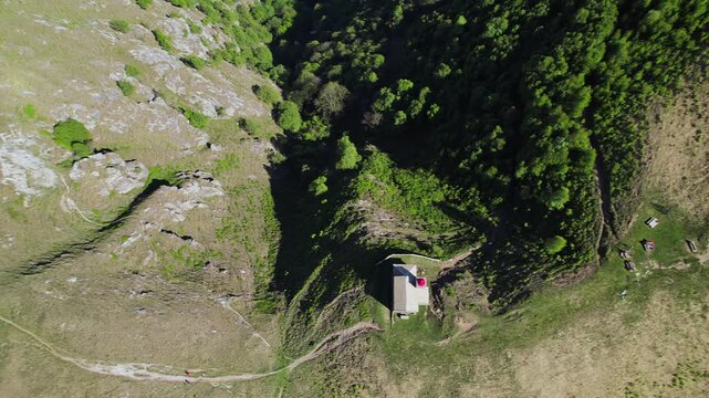The church of San Bernardo on a beautiful point overlooking Lake Como