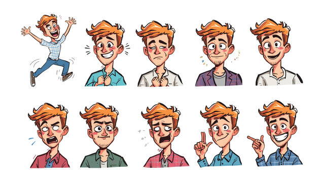 Emotions in Portraiture: A vibrant collection of portrait drawings expertly capturing the spectrum of human emotion, from elation to contemplation.