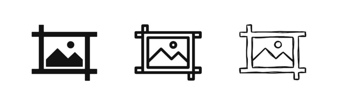Image Framing and Photo Crop Icon Set