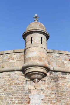 Bartizan on the ramparts of the city of Saint-Malo in Brittany, France