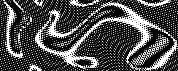 Fototapeta premium Halftone dot background pattern vector illustration. Monochrome gradient dotted modern